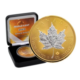 1 OZ Silber Maple Leaf 2023 Space Gold Edition