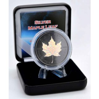 1 OZ Silber Maple Leaf 2023 Black Holographic Edition
